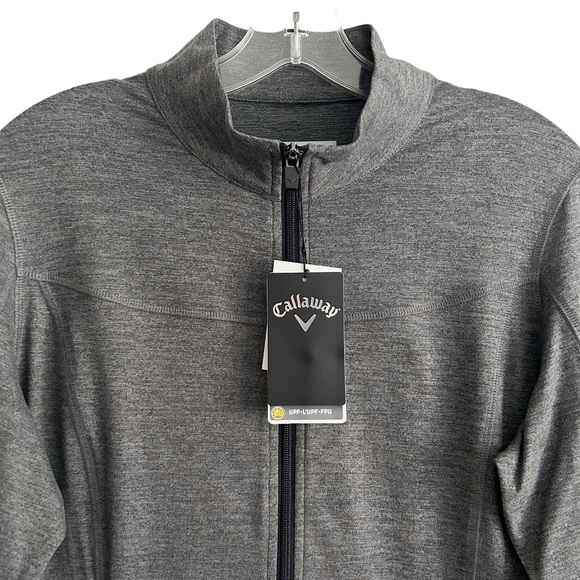 New Callaway Space Dye Gray Black Weather Series Jacket L - Picture 2 of 7
